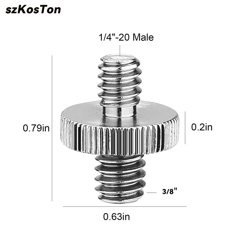 1/4 Inch to 1/4 3/8 Inch Male Camera Screw Mount Adapter Tripod Screw Adapter Female Thread for Camera Tripod Monopod Ring Light - Image 11