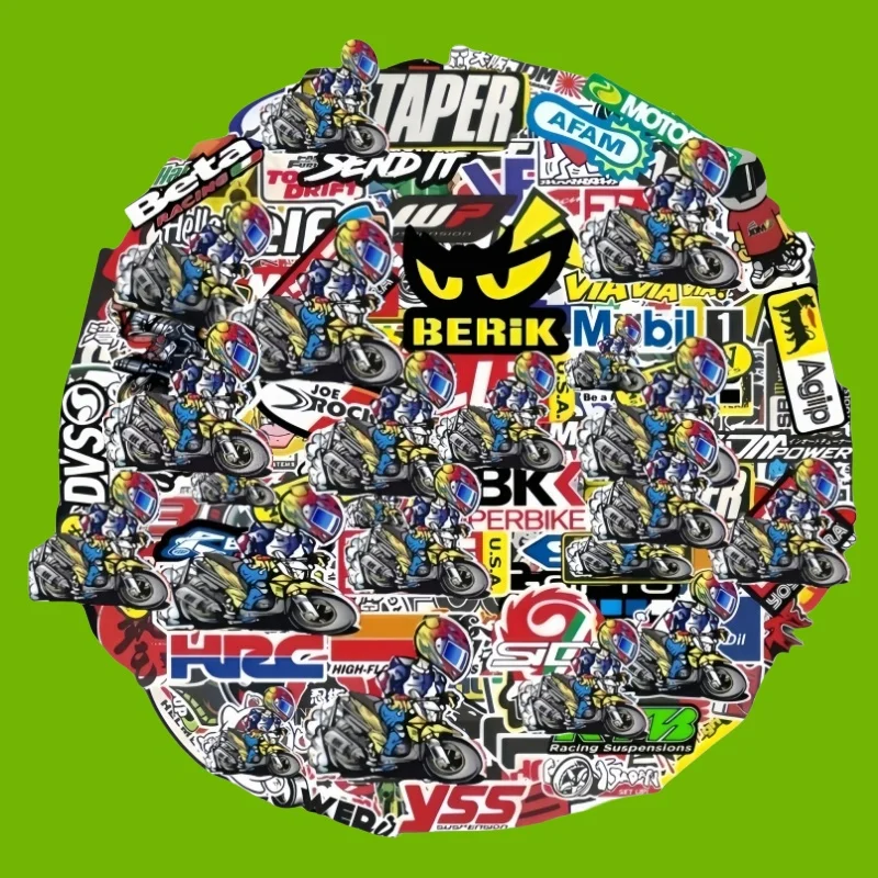 40/80pcs Car Bike Helmet Tank Racing Sponsor Logo Set Motorcycle Stickers Moto For Honda Yamaha Kawasaki Suzuki Motocross Decals - Image 5