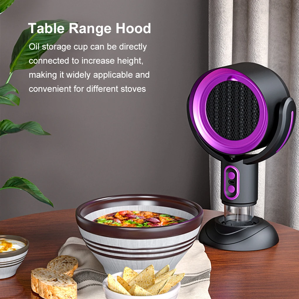 Small desktop range hood, portable charging, deodorization, air filtration, smoking machine, barbecue, hotpot companion. - Image 4