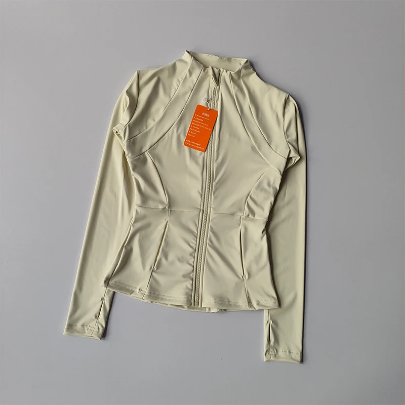 Women Sports Jacket Zip Fitness Yoga Shirt Workout Running Coats Warm Gym Long Sleeve Top Cardigan Slim Tight Jacket Activewear - Image 3