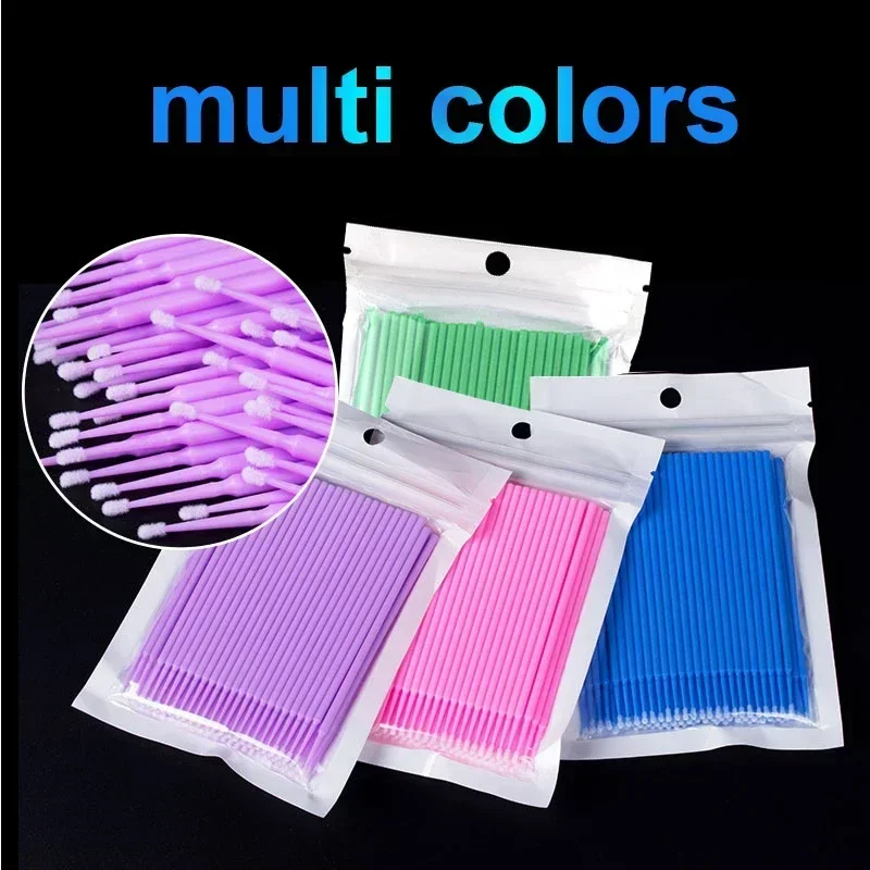 Cleaning Micro Cotton Brush Lash Extension 100Pcs Eyelash Swab Individual Eyelashes Microbrush Beauty Makeup Clean Remover Tools - Image 2