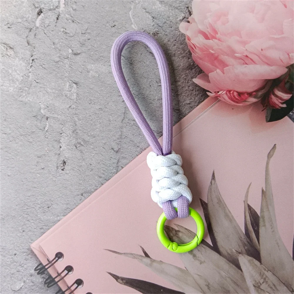 Colorful Braided Lanyard Keychain Unisex Anti-Lost Wrist Strap Paracord With Key Ring For Phone Camera U Disk Bottle Accessories - Image 22