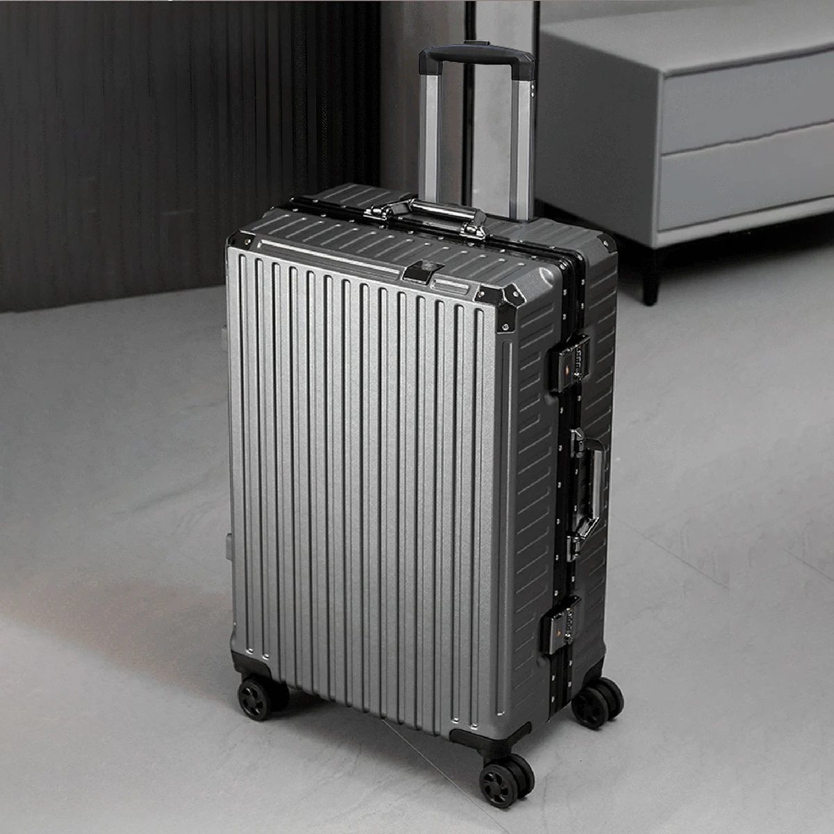 Trolley Luggage 20 24 26 28" Aluminum Frame Rolling Luggage Case USB Travel Suitcase on Wheels Combination Lock Carry on Luggage - Image 17
