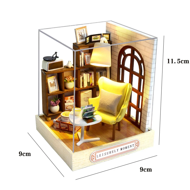 Mini Doll House DIY 3D Puzzle Assembly Building Model Toys Home Bedroom Decoration With Furniture Wooden Craft Gifts DollHouses - Image 13