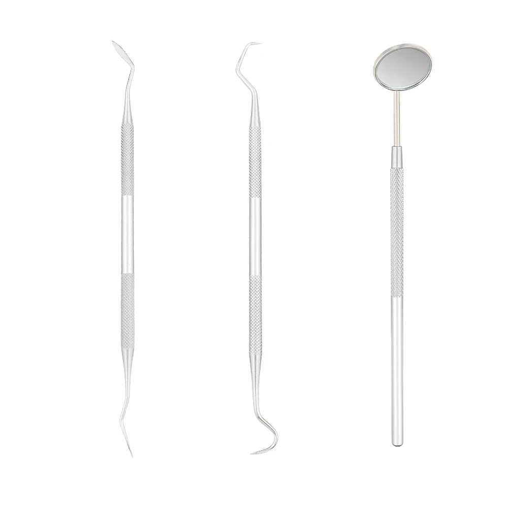 Dental Mirror Stainless Steel Dental Instrument Dentist Tool Set Probe Tooth Care Kit Tweezer Hoe Sickle Scaler - Image 13