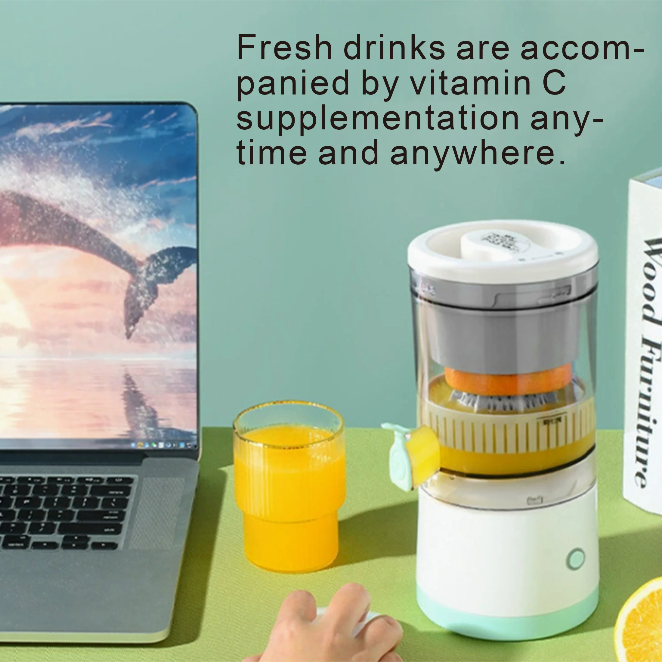 Electric juicer for separating dregs and juice Portable household+orange juice machine Fresh squeezing is super practical.