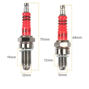 Racing 3 Triple Electrode Spark Plug A7TC For GY6 50CC 110CC 125CC 150CC ATV Scooter Dirt Bike Go Kart Motorcycle Accessories