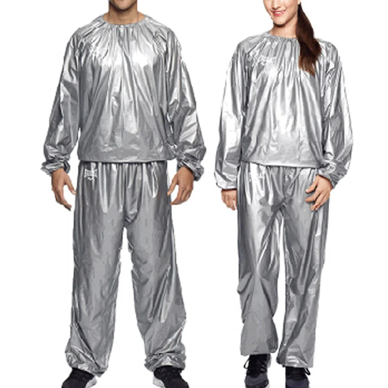 1Set Sauna Top Pants Suit for Weight Loss Waterproof Windproof Sweat Tracksuit Elastic Openings Fat Burning Sports Fitness - Image 2