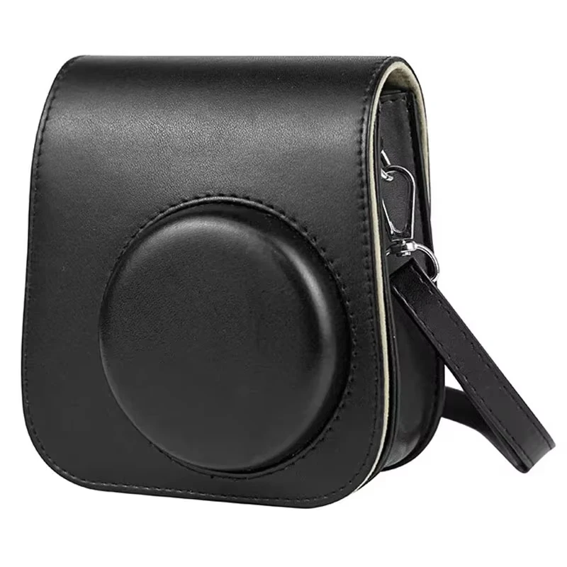 For Fujifilm Film Camera Bag for Instax Mini 11 9 8 Camera Case PU Leather Soft Silicone Cover Bag with Shoulder Strap - Image 5