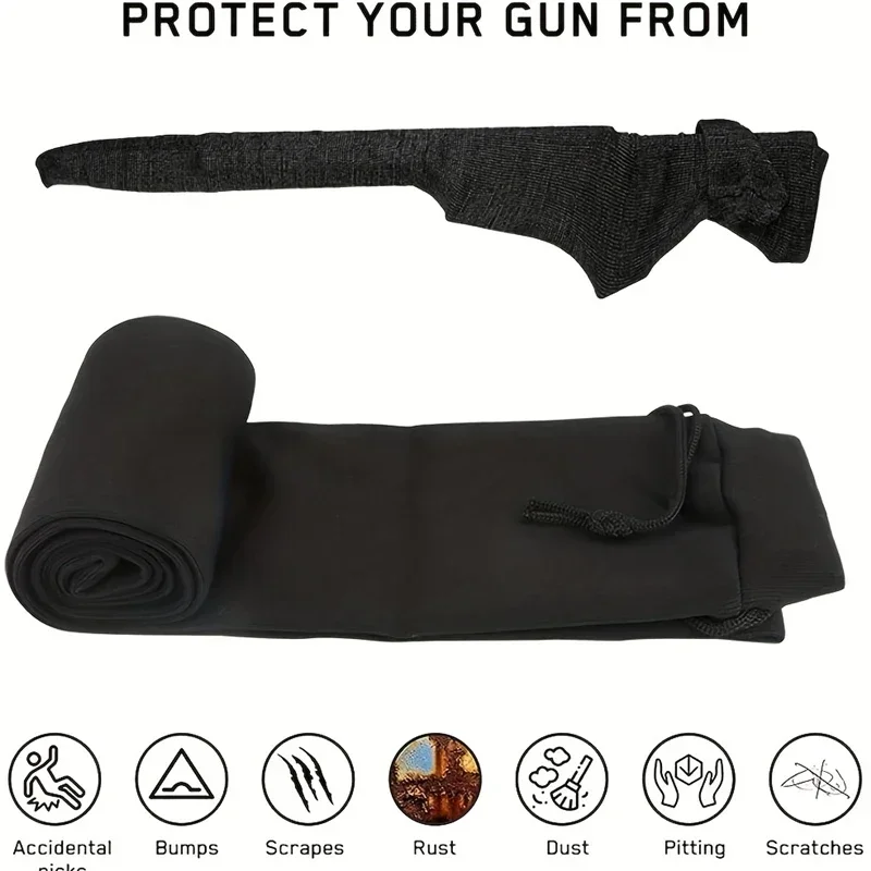 Silicone Treated Gun Sock Polyester Rifle Shooting Fishing Rod Protection Cover Bag Case Hunting Sleeve - Image 5