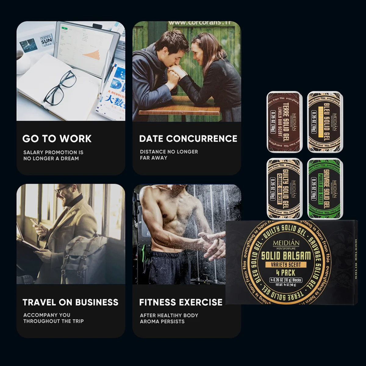 Perfume set, which can be applied on the wrist and neck, fresh smell, men's and women's portable refreshing solid perfume - Image 6