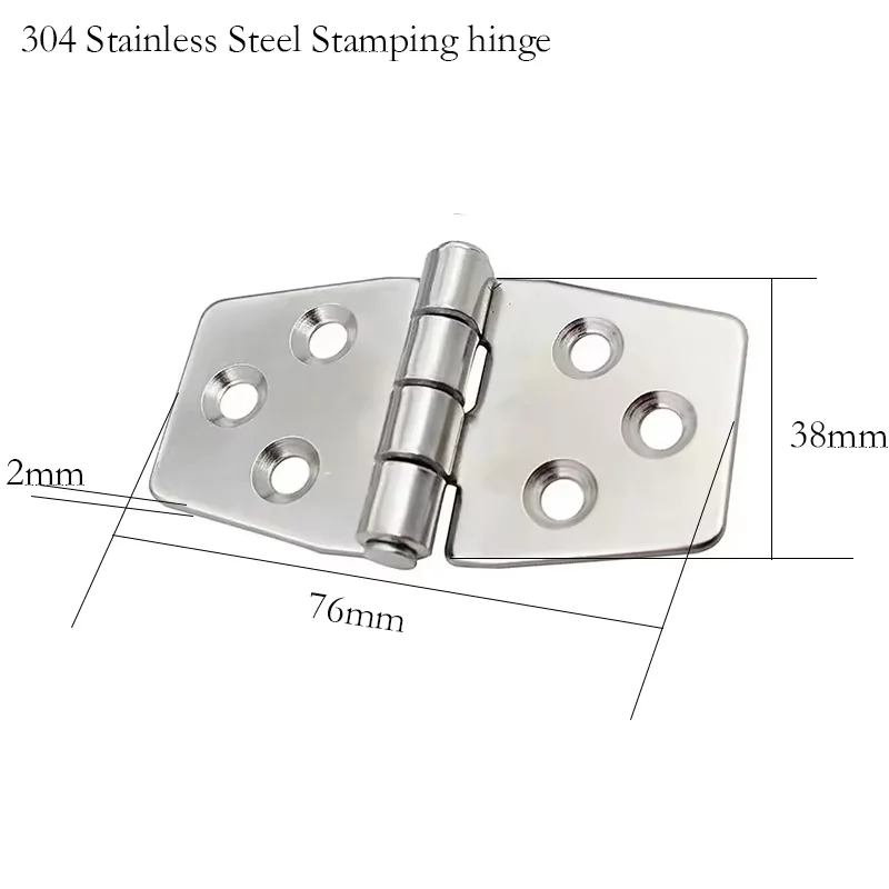 316 Stainless Steel Casting Hinge Flat Hinge Cabinet Doors For Windows 4 / 6 Holes Cast Strap Deck Hinge for Boat Hardware - Image 13