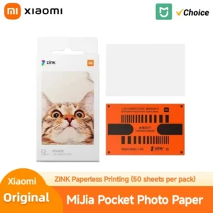 Xiaomi ZINK Pocket Photo Papers 3Inch Self-Adhesive Instant Print No Ink Needed for Mi Pocket Printer 1S  50 sheets 1 pack