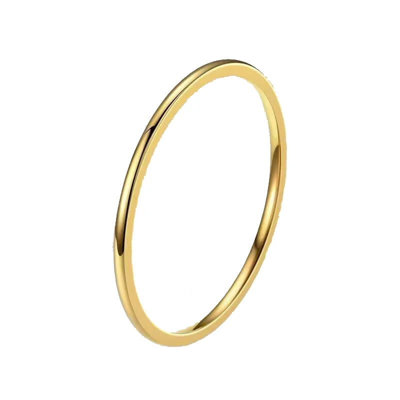 Stainless Steel Rings Gold Color/Silver ColorAnti-allergy Smooth Simple Wedding Couples Rings Bijouterie - Image 6