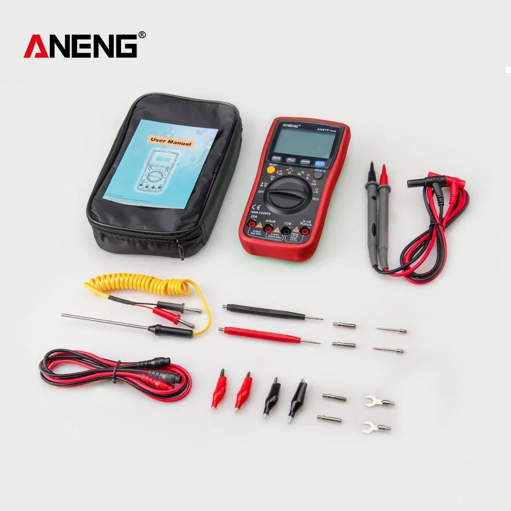 ANENG AN870 Smart Multimeter Digital Profesional 19999 Counts AC Voltage Tester Current NCV Capacitance Resistance Ohm Test Tool - Image 9