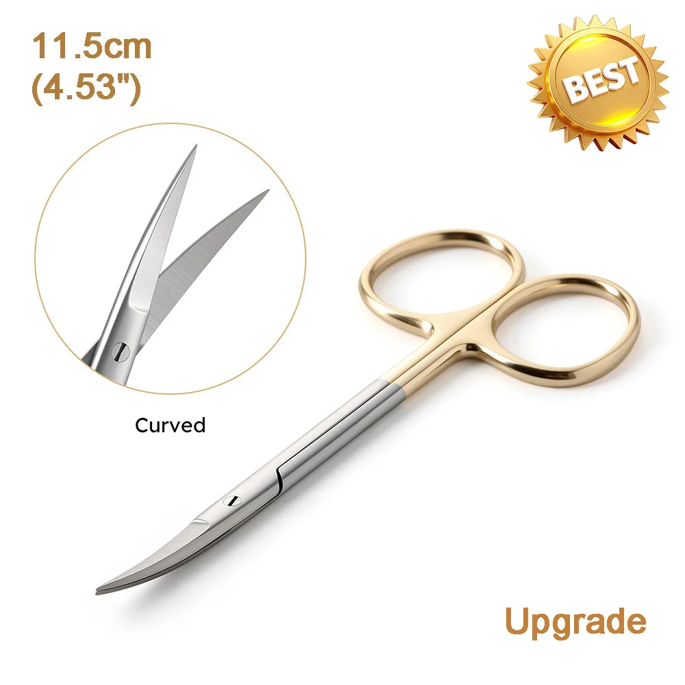 AZDENT Stainless Steel Dental Surgical Scissors Straight/Curved Tip 11.5cm Surgical Forceps Dentist Tools Dentistry Instrument - Image 10