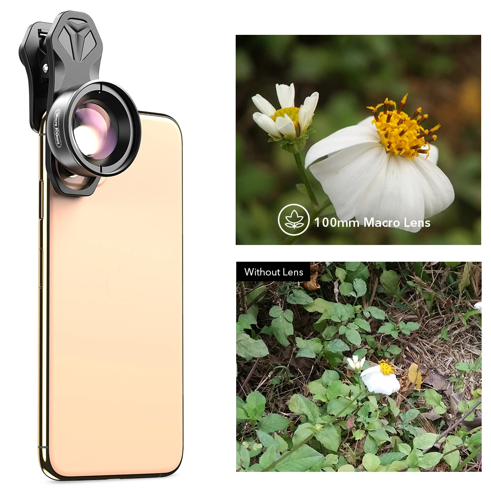 APEXEL Camera Phone Lens 100mm Macro Mobile Lens 4K HD Macro Camcorder Lenses+CPL+Star Filter for iPhone Samsung all Smartphone - Image 2