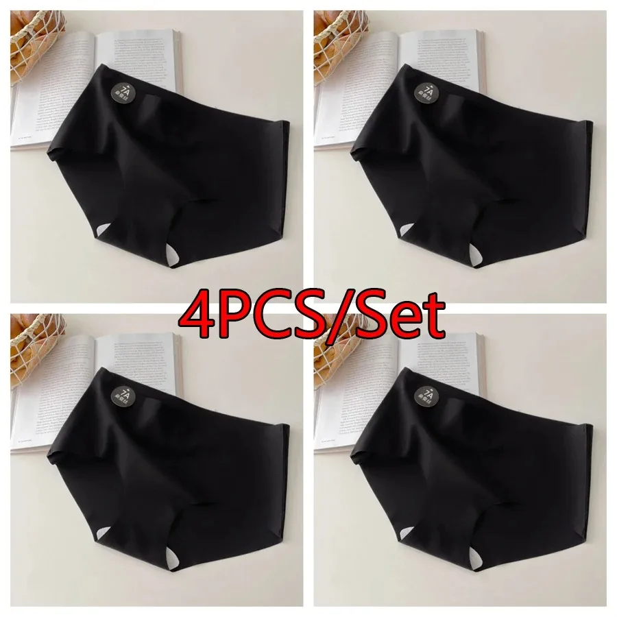 4PCS/Set Women Panties Slip Silk Seamless Briefs For Women Female Underwear Soft Thin Light Panty Culotte Femme Underpants M-XL - Image 10