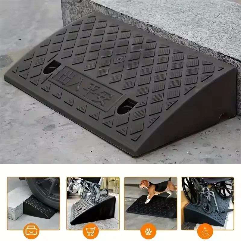 1pc Portable Ramps with Non-Slip Surface - Durable Material, Ideal for Cars, Motorcycles, Wheelchairs & Pets, 10cm Height - Image 2