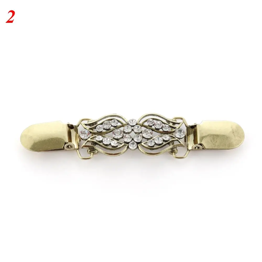 Women Carved Flower Cardigan Sweater Blouse Shawl Clips Shirt Collar Shawl Brooch Retro Duck Clip Clasps Charm Accessories Gift - Image 11