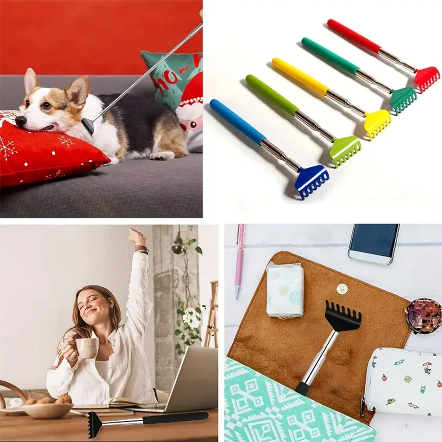 Portable Extendable Back Scratcher Stainless Steel Telescoping Back Scratcher Tool Telescopic Back Scratching Tool Massage Gift - Image 5
