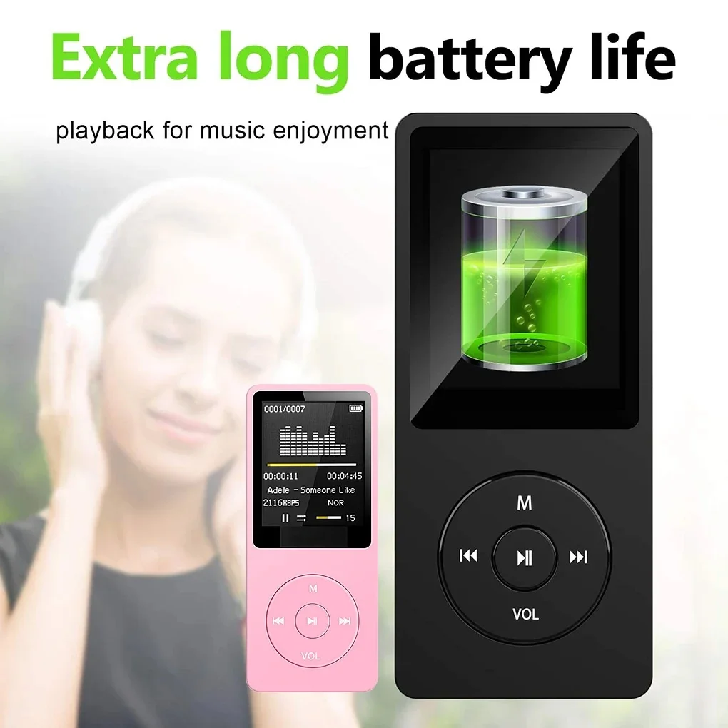 Bluetooth-compatible Mp3 Music Player Lossless Portable Fm Radio External Ultra-thin Student Sports Walkman Mp3 Player Recorder - Image 3
