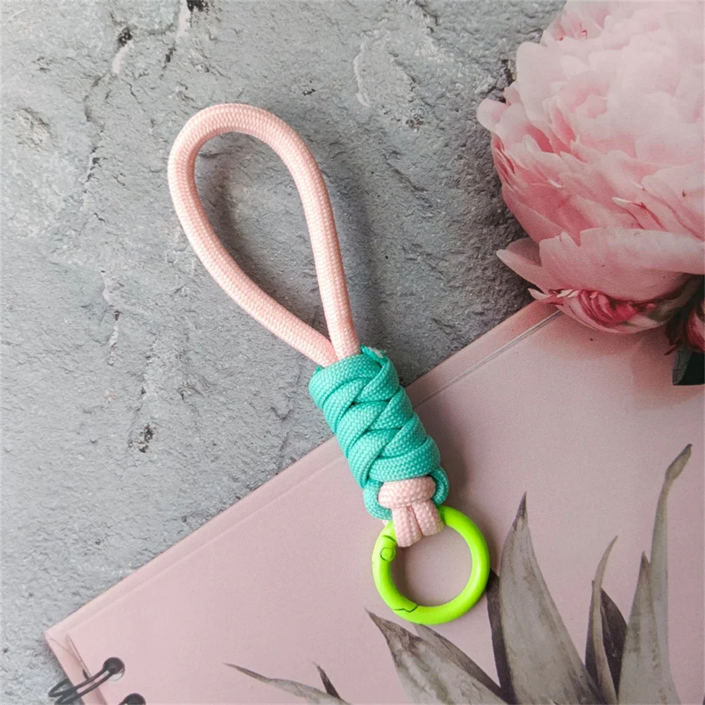 Colorful Braided Lanyard Keychain Unisex Anti-Lost Wrist Strap Paracord With Key Ring For Phone Camera U Disk Bottle Accessories - Image 13