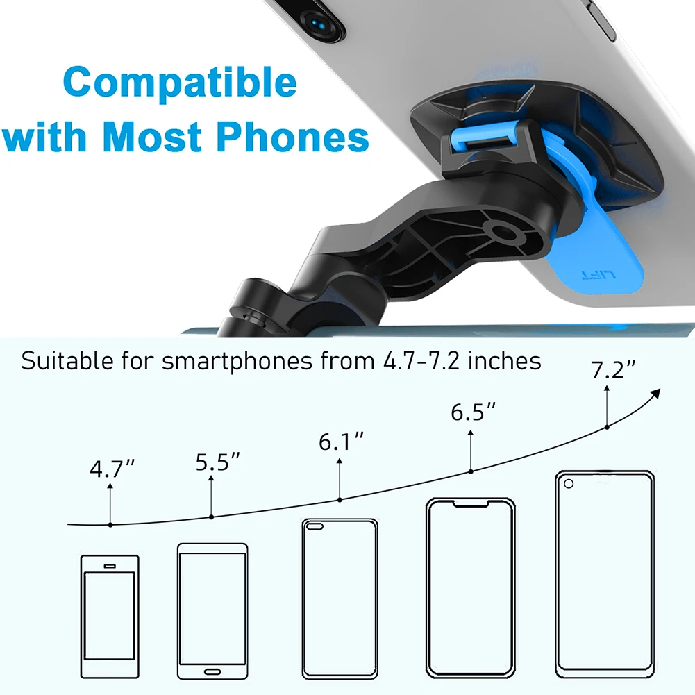 Motorcycle Bike Phone Holder Phone Bracket Vibration Damper Bike Handlebar Navigation Support for 4.7-7.2'' Phone - Image 6