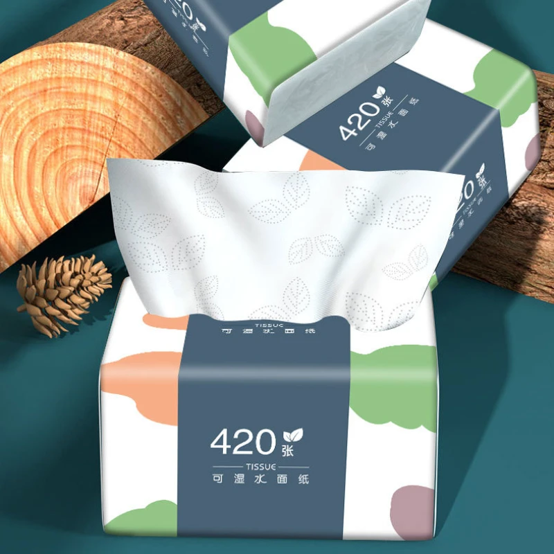 10 Packs Wholesale Eco Friendly Portable No Fluorescent Virgin Wooden Pulp Tissue Soft Comfortable 5 Ply Facial Tissue Paper - Image 4