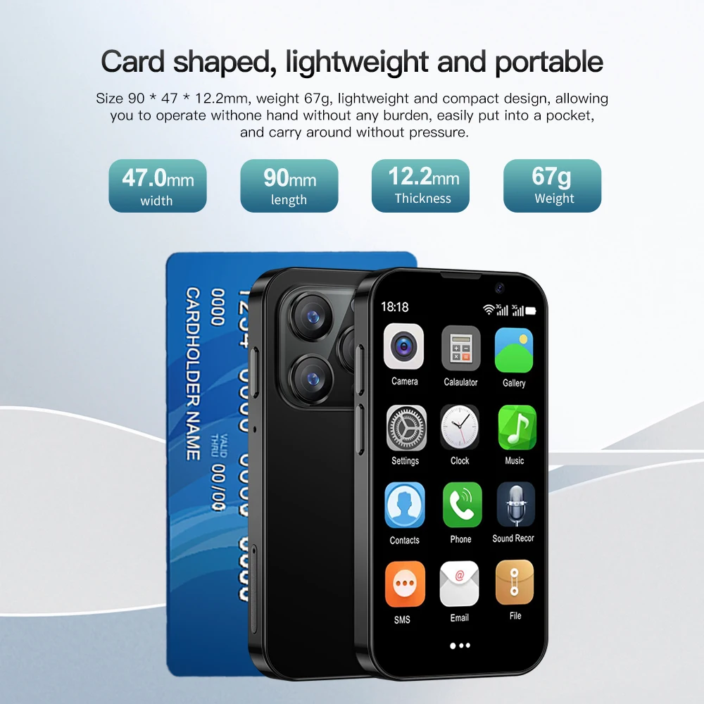 SERVO 16SE Mini Smartphone 16GB ROM Android 9.0 Wifi Dual SIM Standby Play Store 3G WCDMA 3.0"Little Smart Cellphone New Version - Image 6