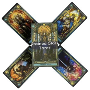Stanined Glass Tarot Cards A 78 Deck For Beginners Deck Oracle English Visions Divination Edition Borad Deck Playing Games