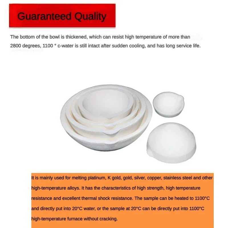 100g-5000g High Temperature Quartz bowl crucible Furnace Melting Casting Refining golden Silver Jewelry tools - Image 5