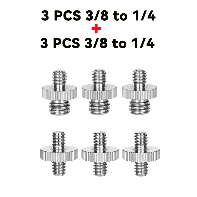 1/4 Inch to 1/4 3/8 Inch Male Camera Screw Mount Adapter Tripod Screw Adapter Female Thread for Camera Tripod Monopod Ring Light - Image 15