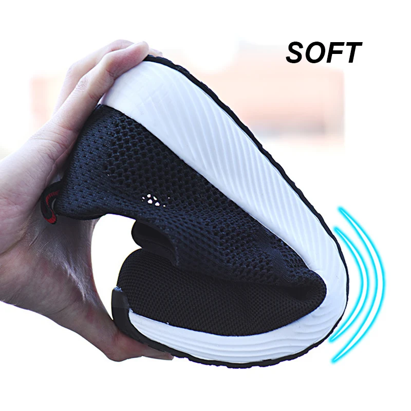 Steel Toe Shoes For Women Summer Breathable Safety Shoes Lightweight Comfortable Non Slip Work Shoes Steel Toe Sneaker For Man - Image 3