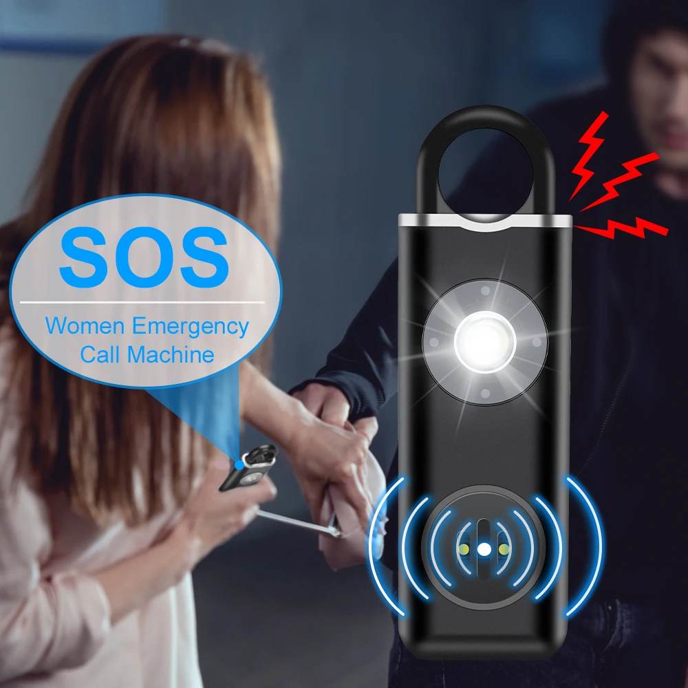 Hollarm Self Defense Personal Alarm for Women, Children, Elderly 130dB Siren Loud Rechargeable Keychain Alarm with LED Light - Image 3