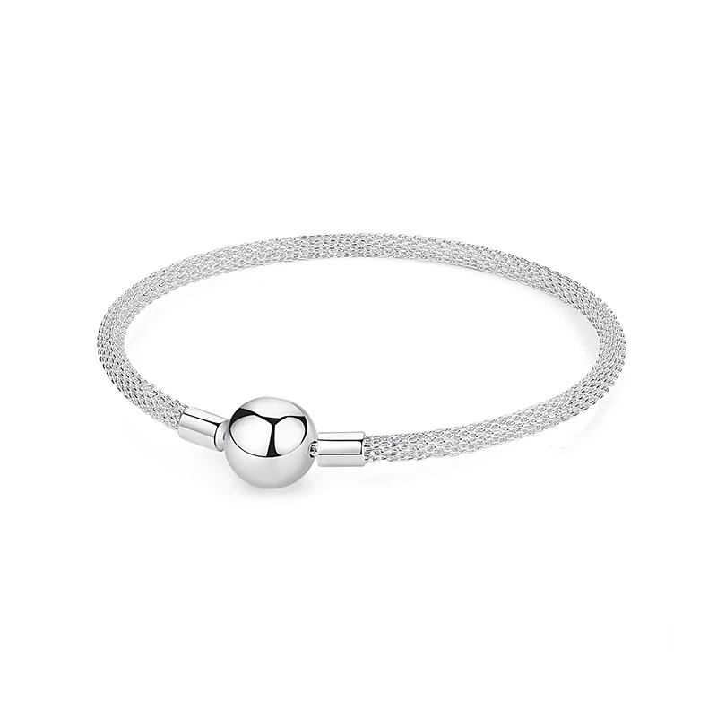 Original 925 Sterling Silver Bracelets Bangles Love Heart Clip Charms Beads Snake Chains For Women Rose Gold DIY Luxury Jewelry - Image 27