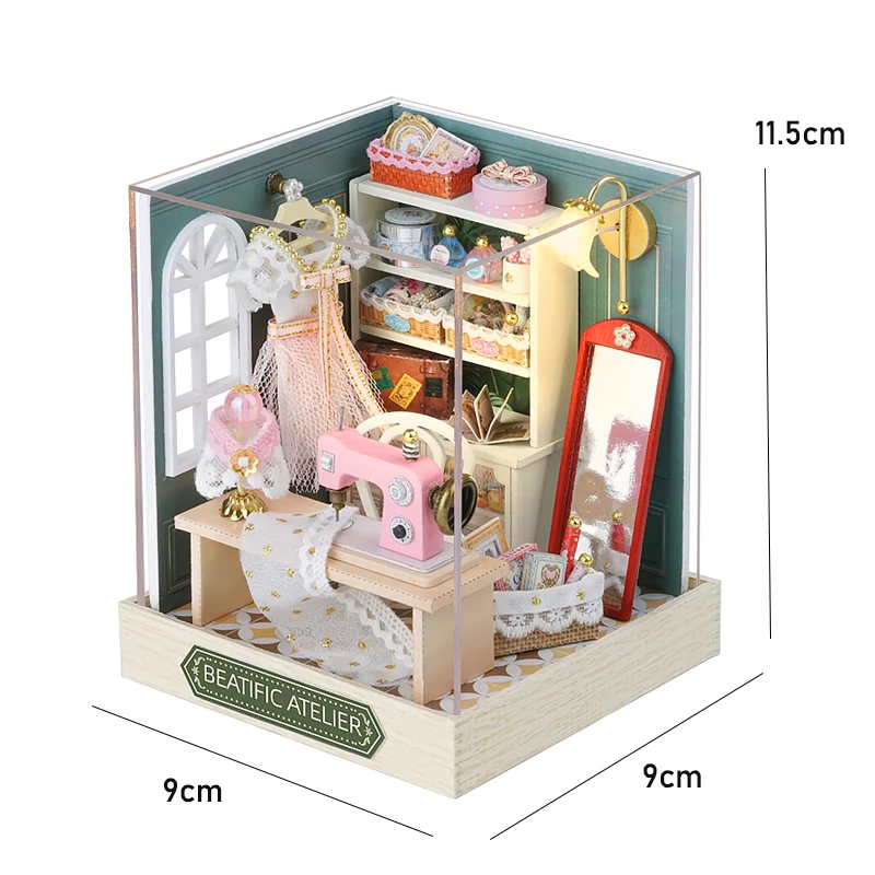 Mini Doll House DIY 3D Puzzle Assembly Building Model Toys Home Bedroom Decoration With Furniture Wooden Craft Gifts DollHouses - Image 8