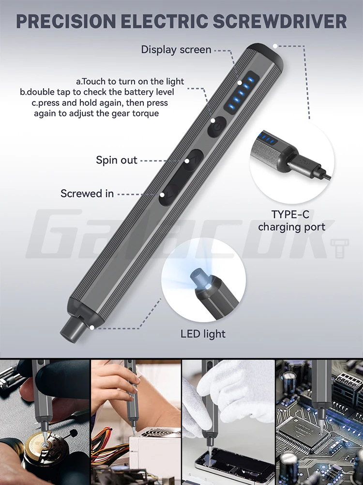 68 IN 1 Precision Electric Screwdriver Set 5 Levels Adjustable Comes Fill Light Professional Mobile Phone IPad Repair Tool - Image 6