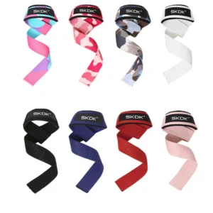 2Pcs Adjustable Weightlifting Wrist Straps Non-Slip Strength Training Fitness Lifting Support Gym Booster Bands Sports Grip