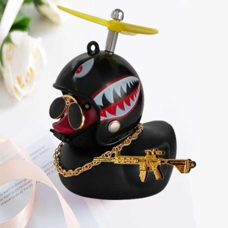 Motor Accessories Yellow Duck with Helmet for Bike Without Lights Auto Car Accessories Duck In The Car Car Interior Decoration - Image 8