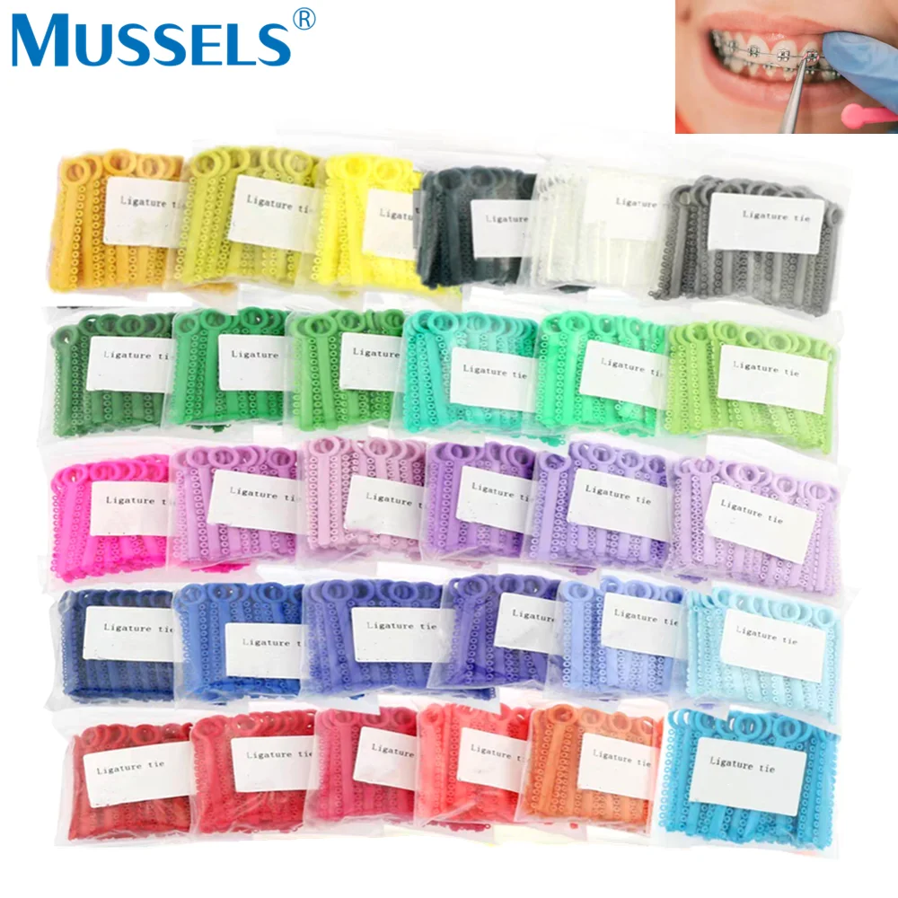 20Sticks=520PCS Dental Orthodontic Elastic Ligature Ties Rubber Bands for Teeth Braces Dentistry Elastomeric Ring Leagues Lab - Image 2