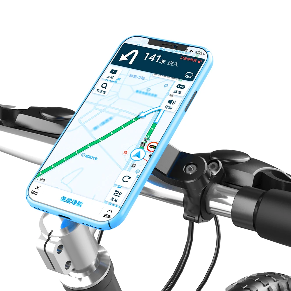 Motorcycle Bike Phone Holder Phone Bracket Vibration Damper Bike Handlebar Navigation Support for 4.7-7.2'' Phone - Image 5