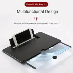 12/10 inch HD Screen Magnifier, Anti Blue Light Eye Protection Mobile Phone Amplifier, Portable Multi-functional Video Enlarger