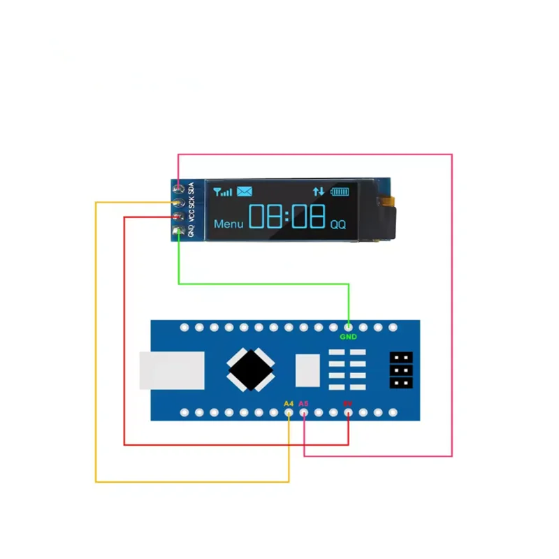 1-10pcs 0.91 inch OLED display module white/blue OLED 128X32 LCD LED Display SSD1306 12832 0.91 IIC i2C Communicate for ardunio - Image 5