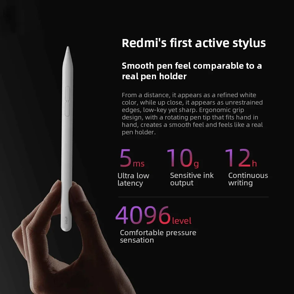 Original Redmi Stylus Pen 240Hz Draw Writing Screenshot Tablet 4096 Level Type-C Charging Only For Redmi Pad Pro / Redmi Pad 2 - Image 5