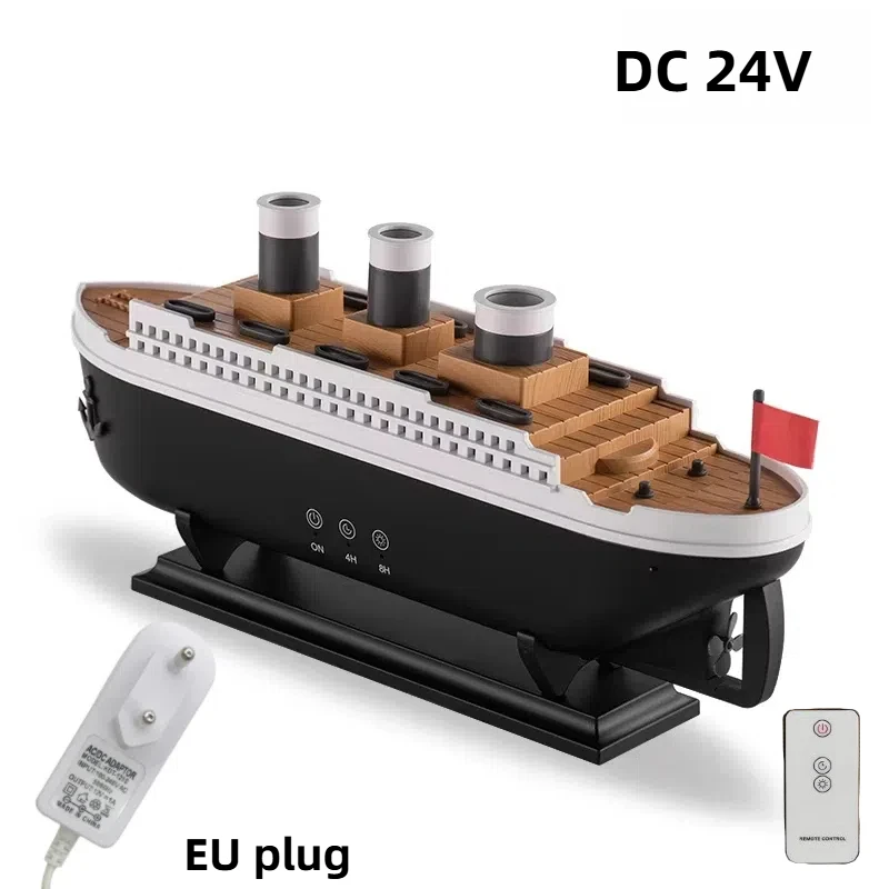 Titanic Ship Model Air Humidifier Remote Control Home 250ml Essential Oil Jellyfish Smoke Ring Spray Aroma Diffuser Humidifiers - Image 7