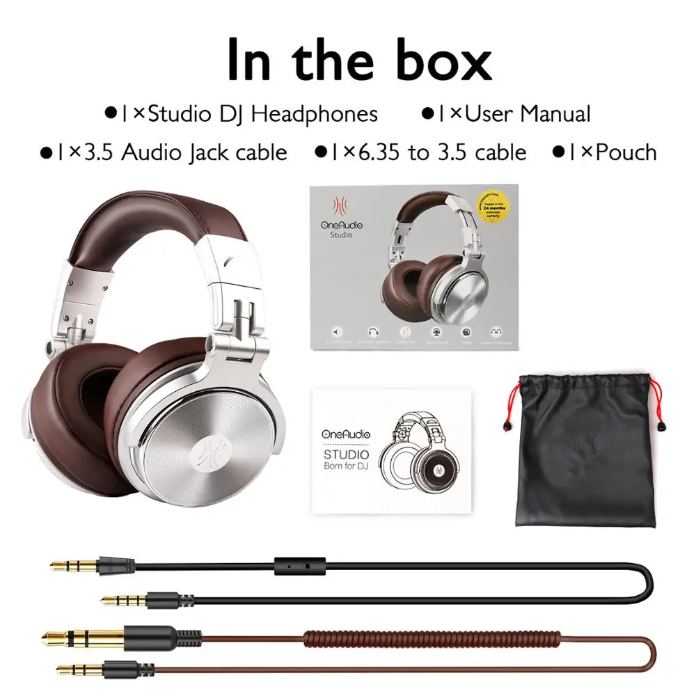 Oneodio Pro 30 Professional Studio DJ Headphones With Microphone Over Ear Wired Earphones HiFi Monitors Foldable Gaming Headset - Image 6