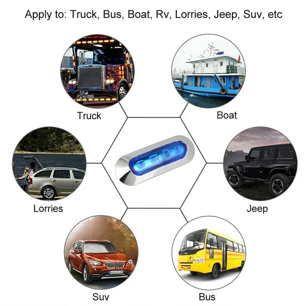 2-4Pcs 12V-24V Boat Navigation LED Boat Navigation Lights Waterproof for Marine Yacht Boat Signal Lamp - Image 3