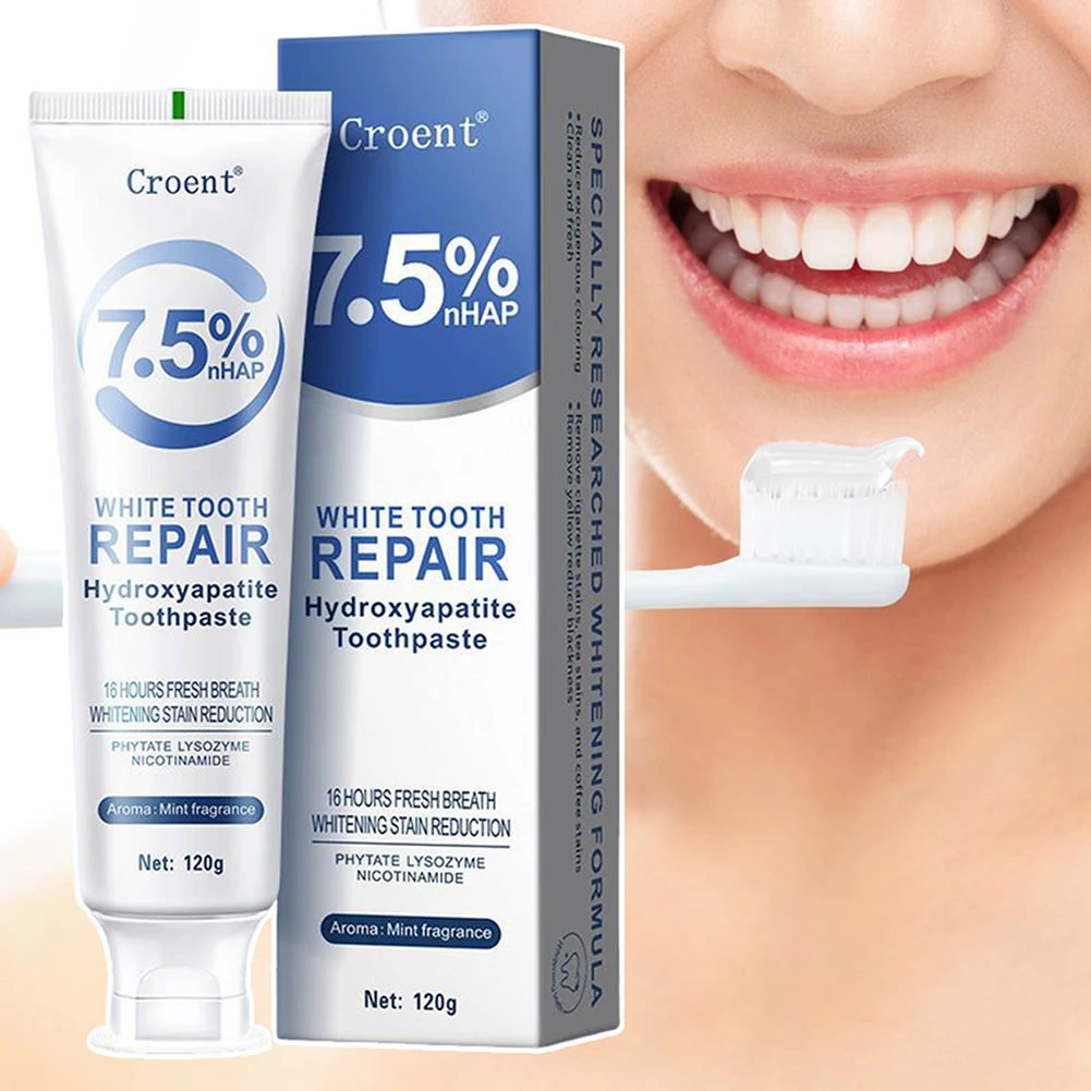120g Hydroxyapatite Toothpaste,Gentle Mint,Breath Refreshing Whitening Toothpaste,Intensives Stain Removal Tooth Paste,Oral Care - Image 2