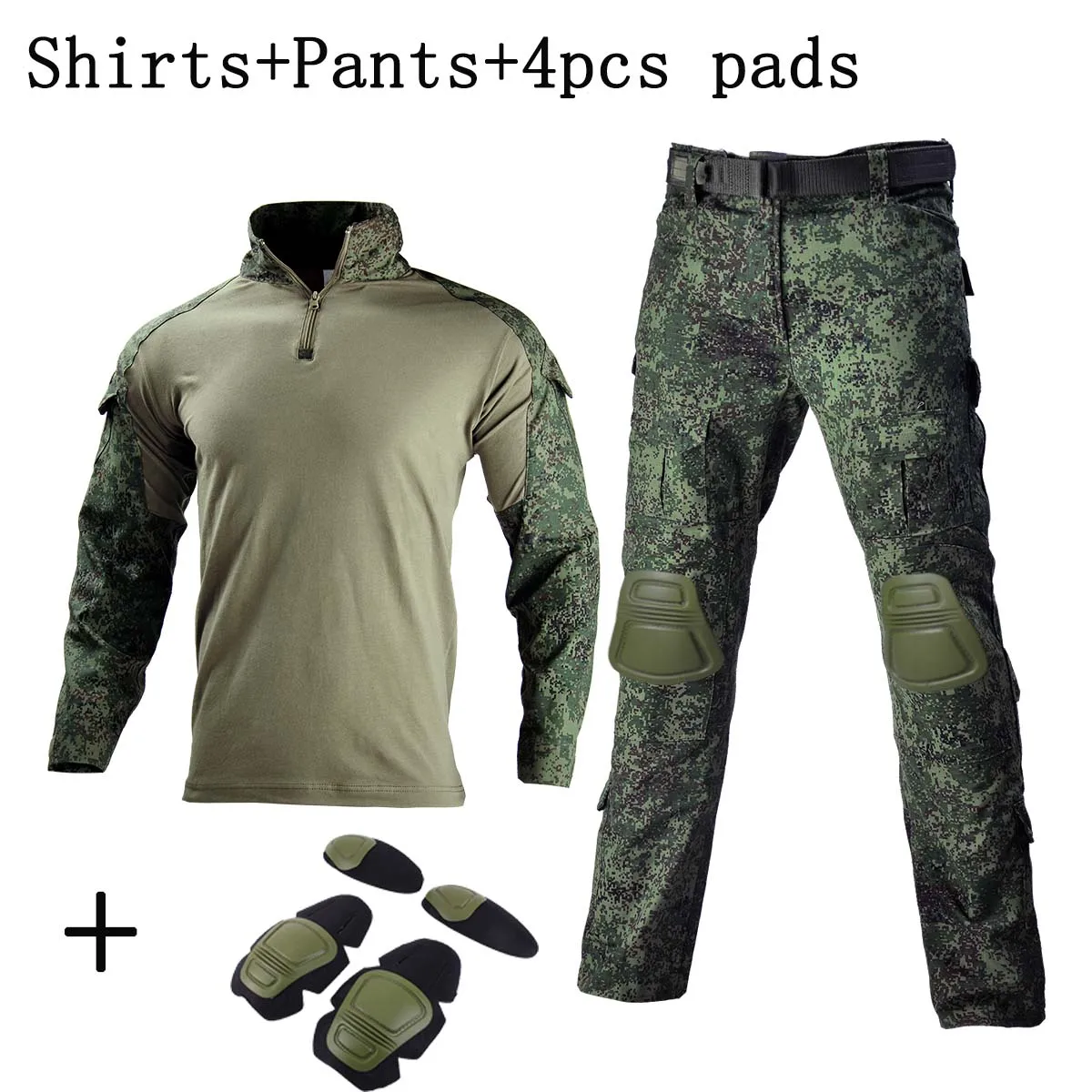 Camo Tactical Uniform Airsoft Ripstop Suit Multi Pocket Suits Hunting Pants Men Trainning Shirts Airsoft Paintball Clothes Sets - Image 13